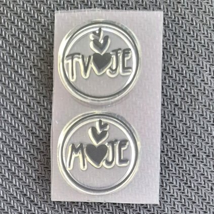 Silikonové RAZÍTKO (kolečka TVOJE, MOJE)