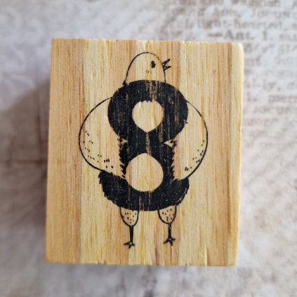 RAZÍTKO gumové na dřevě (číslice 8)