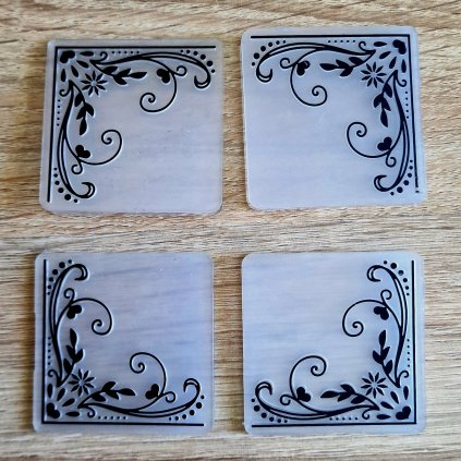 Sada 4 ks EMBOSSING KAPES do Bigshotu (5x5 cm)