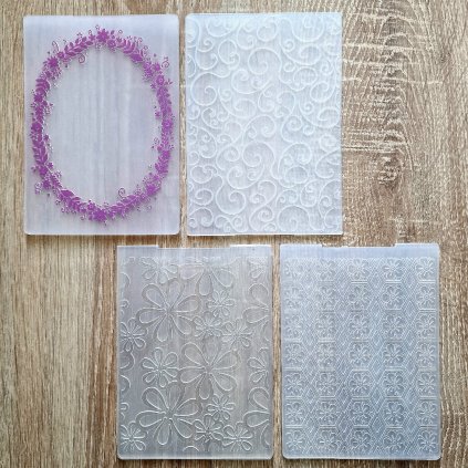 Sada 4 ks EMBOSSING KAPES do Bigshotu (15x10,5 cm)