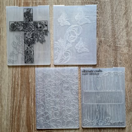 Sada 4 ks EMBOSSING KAPES do Bigshotu (15x10,5 cm)