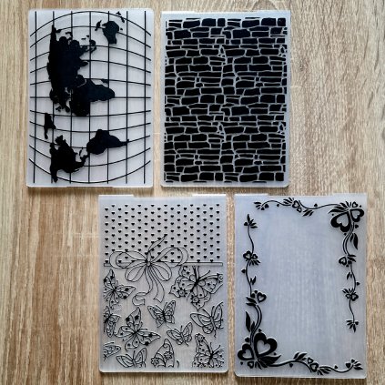 Sada 4 ks EMBOSSING KAPES do Bigshotu (15x10,5 cm)