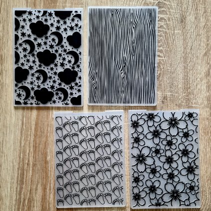 Sada 4 ks EMBOSSING KAPES do Bigshotu (15x10,5 cm)