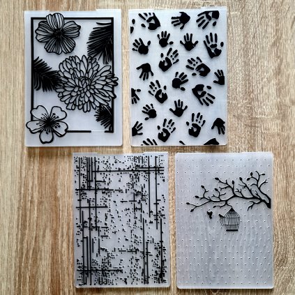 Sada 4 ks EMBOSSING KAPES do Bigshotu (15x10,5 cm)