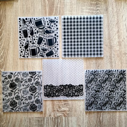Sada 4 ks EMBOSSING KAPES do Bigshotu (15x15 cm)