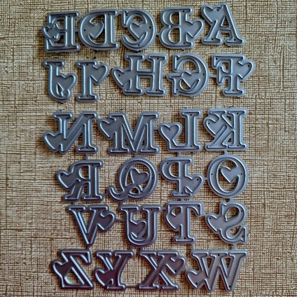 BigShot kovová šablona (26 ks) - š. 2/14