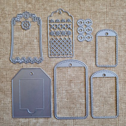 BigShot kovová šablona (7 ks) - š. 6/12