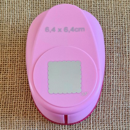 Velká RAZNICE děrovačka ČTVEREC vroubky (6,4x6,4 cm)