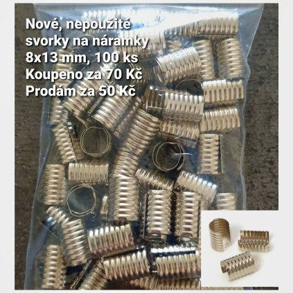 Sada 100 ks SVOREK NA NÁRAMKY 8x13 mm (kov)