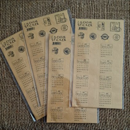 Papírové universální SAMOLEPKY - DIÁŘ (sada 4x2 listy)