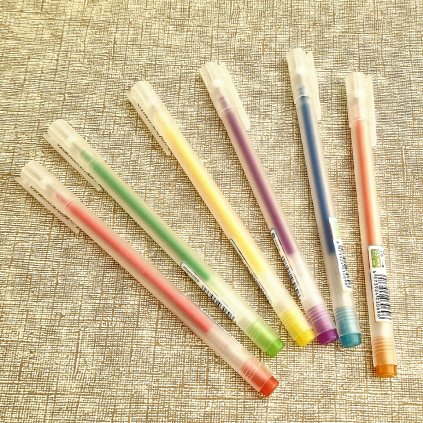 GELOVÁ PERA 0,5 mm - sada 6 ks (mix barev)