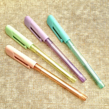 GELOVÁ PERA 0,7 mm - sada 4 ks (pastelové barvy)