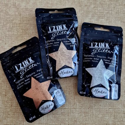 Sada 3 ks - Vysoce třpytivé GLITRY Izink Glitter třpytky, 60 ml (mix barev)