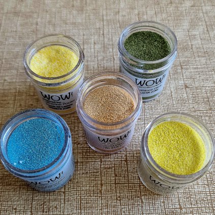 Sada 5 ks - EMBOSOVACÍ PRÁŠEK (mix barev)