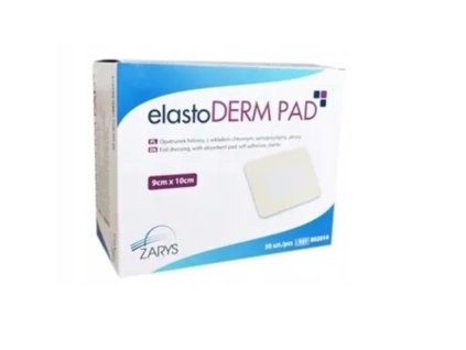 elastoDERM PAD –9 cm x 10 cm foliové krytí s centrální absorpční vložkou, á 50ks, sterilní