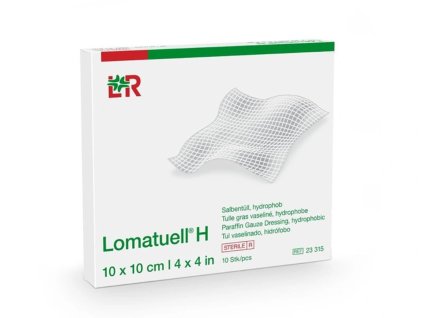 LOMATUELL® H, mastný tyl, 10cm x 10cm, á 1 ks, sterilní, 10ks