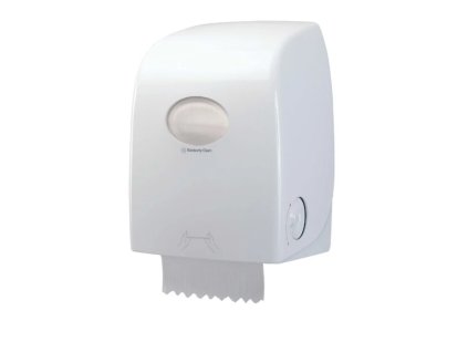 AQUARIUS Slimroll zásobník na ručníky v roli, bílý plast s průhledem 34,3 x 31,8 x 19,1cm