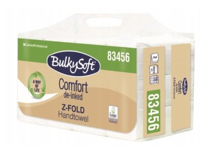 BULKY Soft® CLASSIC papírové ručníky skládané, 24 x 21,5 cm, recyklát, 2-vrstvé, 2400 ks