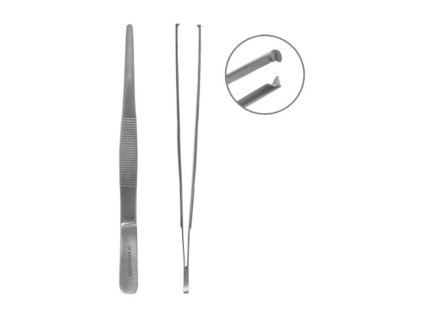 Pinzeta nerezová chirurgická (se zoubky) 14cm