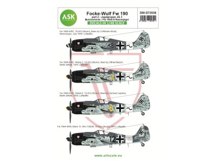1/72 Focke-Wulf Fw 190A-8/R2 part 2 - JG 3 Butcherbirds /  Fw 190A-8 Rammjäger