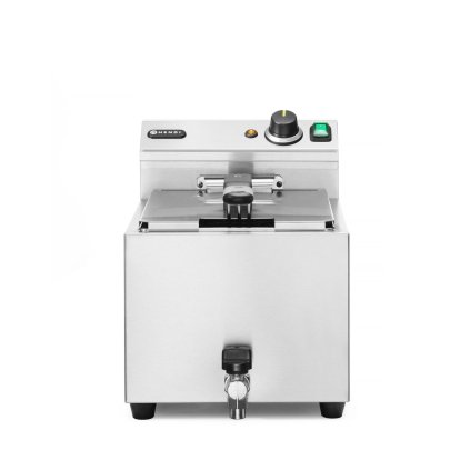 Fritéza XL Profi Line s vypouštěcím kohoutem, manuální, 10 l, 400 V, Profi Line, 10L, 400V/6600W, 300x680x(H)420mm | HENDI, 209424