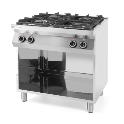 Otevřený stojan se 4 hořáky pro plynový sporák Kitchen Line, Kitchen Line, 19kW, 800x700x(H)900mm | HENDI, 227589