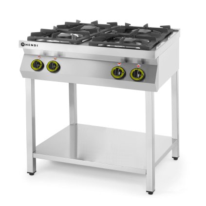 Otevřený stojan se 4 hořáky pro plynový sporák Kitchen Line, Kitchen Line, 19kW, 800x700x(H)900mm | HENDI, 227589