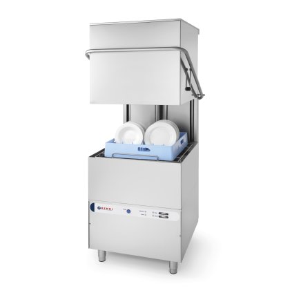 Sklápěcí myčka nádobí K1500, s dávkovačem mycího prostředku, 400V/8600W, 745x903x(H)1406mm | HENDI, 233061