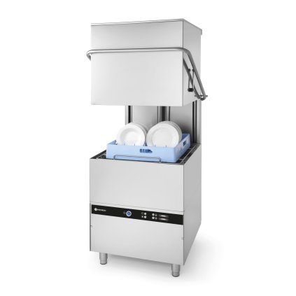 Sklápěcí myčka nádobí K1500, s dávkovačem mycího prostředku, 400V/8600W, 745x903x(H)1406mm | HENDI, 233061