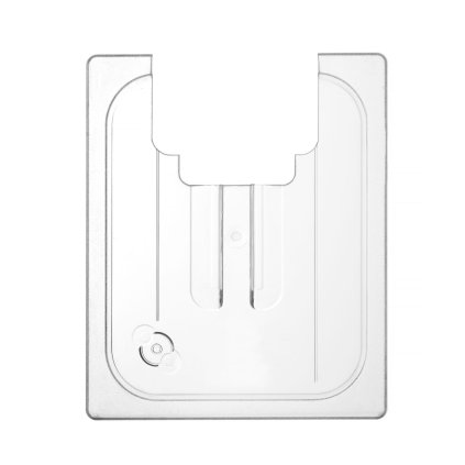Víko pro polykarbonátové nádoby GN s výřezem pro cirkulační čerpadlo sous vide, GN 1/2, Průhledná, 265x325mm | HENDI, 864234