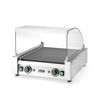 Skleněný kryt pro ohřívač párků, do grilu se 7 válečky s kódem 268506, 470x325x(H)240mm | HENDI, 268551