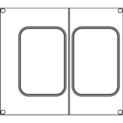Matrice na 2 obdélníkové nádoby 137x95 mm pro svářečky na potravinové misky AG02E / AG02HD, 227x178 mm | TECHNICA, 137137