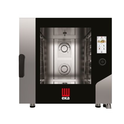 Konvektomat - parní, elektrický, 6x600x400, 10.4 kW, 400V, 850x970x850 mm, černý | EKA, Millennial Touch Screen