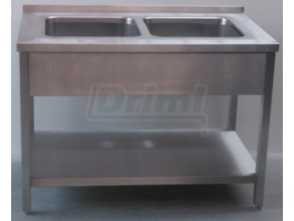Dvojdřez 2 x 450 x 450 x 250mm se spodní policí