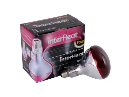 Infražárovka INTERHEAT červená 100W , bal. 2ks odol. i proti postříkání horké žárovky vodou