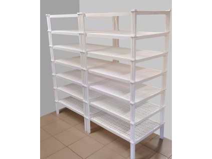 Plastová stohovatelná police 760 x 580 x 180 mm pro ukládání sýrů, masa ...