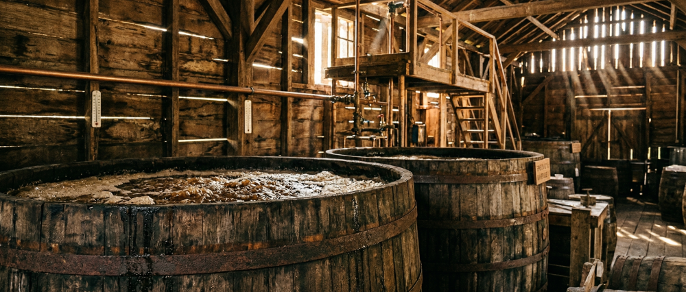 Jak a z čeho s evyrábí rum - dřevěné fermentační kádě