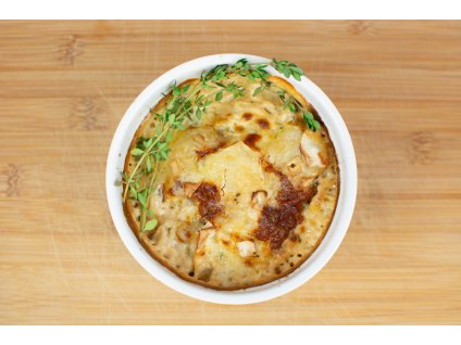 Gratinované brambory Dauphinos – smetana, ementál, tymián