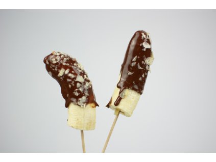 Bánánek v čokoládě Mléčná/Bílá čokoláda (Finger)