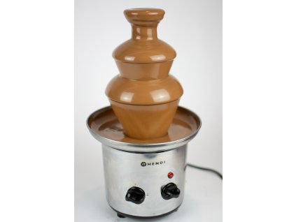 Čokoládové fondue ve fontánce s tmavou nebo bílou čokoládou a ovocem 