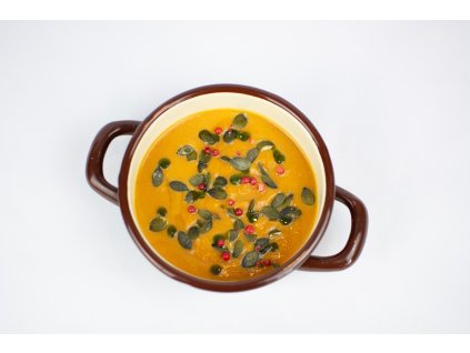 Dýňový krém s praženými semínky 