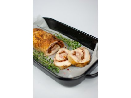 Kuřecí roládka plněná sušenými rajčaty a anglickou slaninou