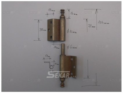 48074.105D0.27 pant železný 2x lom. PRAVÝ