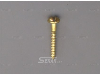 65017.02000.17 vrut mosaz leš. 3x20 půlkulatá hl.