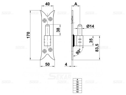 čep 14  Gotik 4800  14/28mm černý