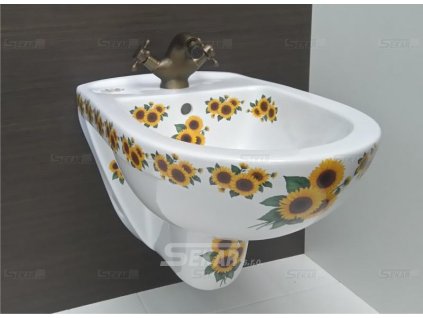 Bidet závěsný dekorovaný