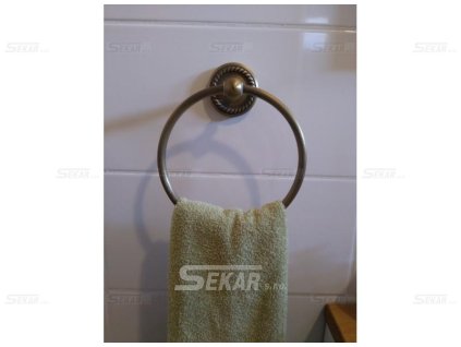 Držák na ručník kruh staromosaz 64007