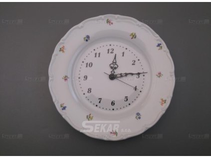 Porcelánové hodiny talíř 25cm Házenky