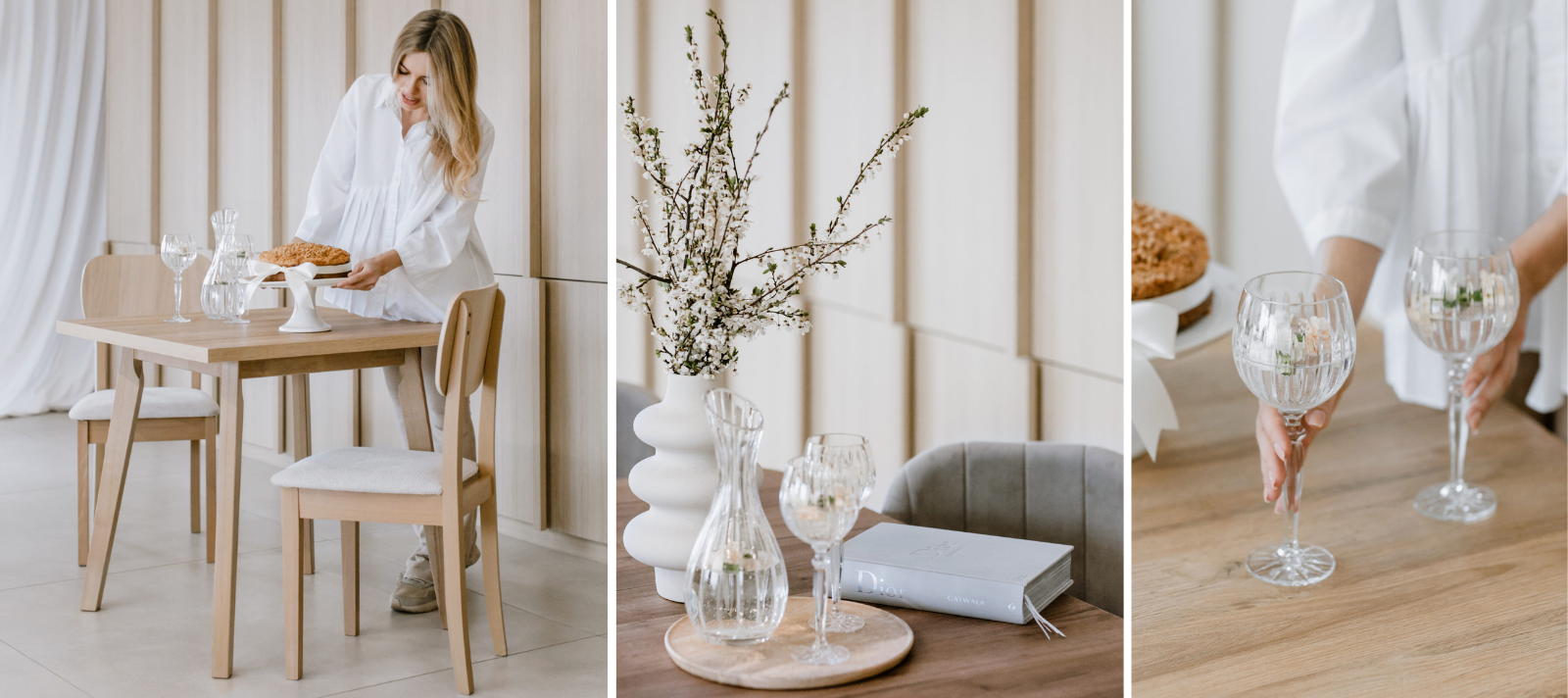 Moderní jídelní stůl se židlemi v elegantním interiéru | Home nábytek
