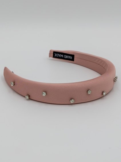 Ružová čelenka s kamienkami